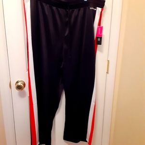 NWT bebe Black Pants Red/White Stripe Trim